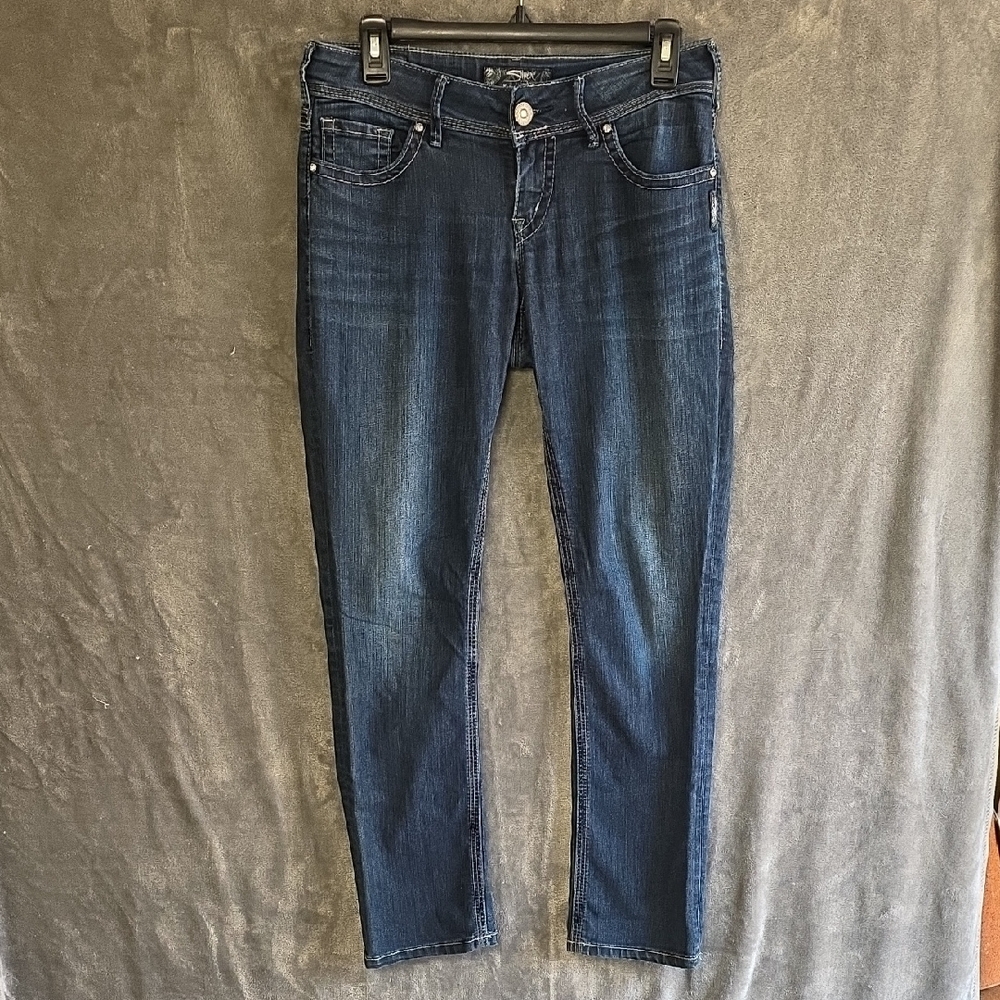 Silver Jeans Dark Blue Straight Leg Women's Jeans